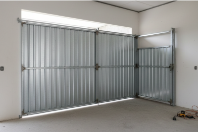 Portão deslizante em L